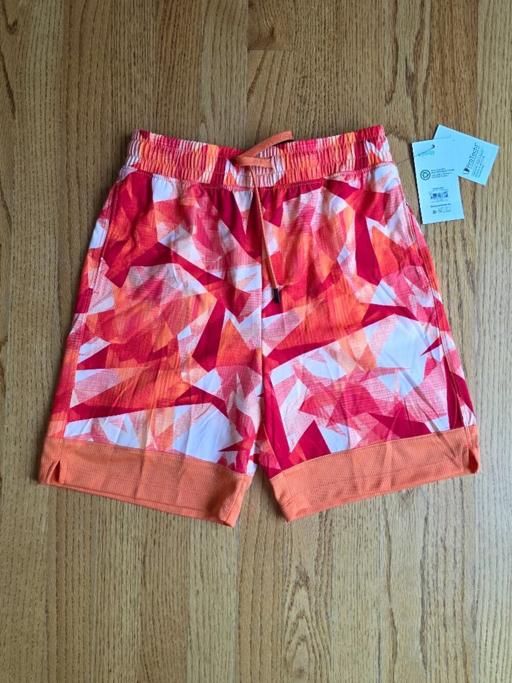 Athletic Works Boy's Bright Orange Pull on Shorts | 10-12 | Drawstring NEW